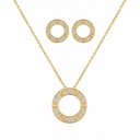 LOVE pendant paved with Earrings