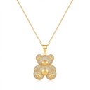 Pave Teddy Bear Necklace