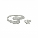 Pave Coil Bracelet & Ring Set