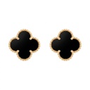 Van Cleef Alhambra Black Earrings