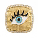 Evil Eye Enamel Gold Ring