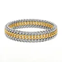Two-Tone Triple Curb Bracelet