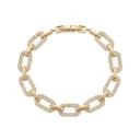 Interlinked Oval Links Crystal Bracelet