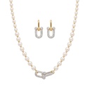 Tiffany HardWear Pearl & Pave Link Necklace & Earrings Set