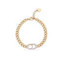 Christian Dior Petit CD Curb Chain Bracelet 