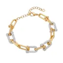 Two-Tone Pave Tiffany HardWear Link Bracelet