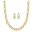 Radiant Link Elegance Necklace & Earrings Set
