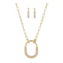 Tiffany-Inspired Diamond Oval Link Set