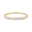 Mixed Geometric Shapes Diamond Bangle