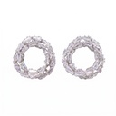 Interlocking Baguette Crystal Wreath Earrings
