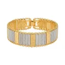 Greek Key Two-Tone Bangle