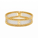 Two-Tone Greek Key Bracelet