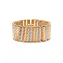 Tri-Color Textured Statement Bangle