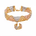 Harmony Multi-Row Beaded Gold Bracelet & Ring Set