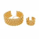Wide Dorica Beaded Bracelet & Ring Set