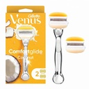Gillette Venus and Olay Plus Comfortglide Coconut Women's Razor Handle + 2 Blade Refill