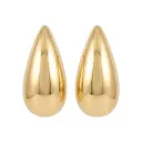 Smooth Gold Drop Earrings