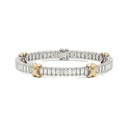 Sixteen Stone Interlinked Geometric Diamond Bracelet