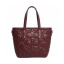 Coach Quilted Signature Leather Tote Bag