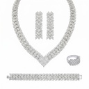 Diamond Grid Jewelry Set