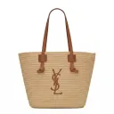 Saint Laurent Panier Bag with a Touch of Luxurious Straw