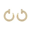 Diamond Nail Hoop Earrings