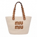 Miu Miu Panier Bag with a Touch of Luxurious Straw