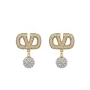 Valentino Garavani VLogo Signature Crystal Drop Earrings