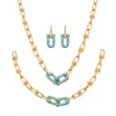 Tiffany HardWear Link with Blue Enamel Jewelry Set