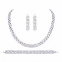 Radiant Baguette Cascade Jewelry Set