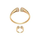 Architectural Apex Pavé Bracelet & Ring Set