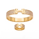 Hermès Inspired Pavé Bracelet & Ring Set