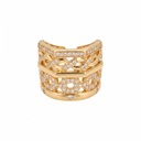 Gold Pavé Braided Ring