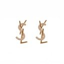 YSL Logo Pavé Diamond Earrings