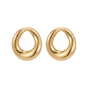Chunky Organic Teardrop Hoop Earrings