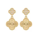 Vintage Motif Pavé Motion Earrings