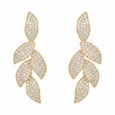 Gold Cluster Sparkling Olive Branch Earrings