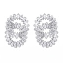 Art Deco Inspired Infinite Oval Cluster Studs