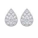 Radiant Halo Pear Earrings