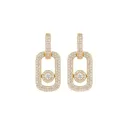 Rectangle Halo Motion Earrings