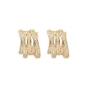 Interlocking Multi-Row Diamond Earrings