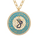 "Dhikra" Round Pendant with Islamic Patterns