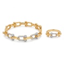 Tiffany City HardWear Inspired Link Bracelet & Ring Set
