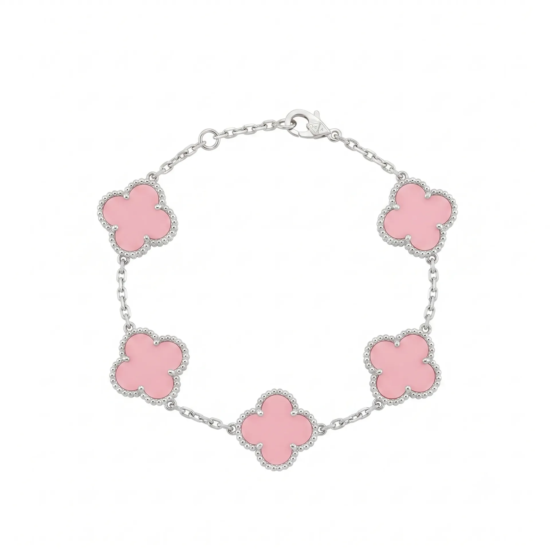 Alhambra 5 Pink Motifs Bracelet