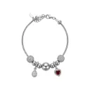 Pandora Red Heart & Teardrop Charm Bracelet