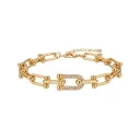 Gold Tiffany HardWear Style Zircon Link Bracelet