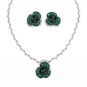 Royal Green Camellia Flower Set