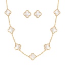 10-Motif Alhambra Style White Mother of Pearl Set