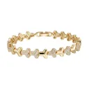Gold 3D Linked Zircon Bracelet