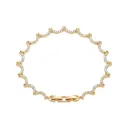Gold Crescent Motifs Zircon Bracelet